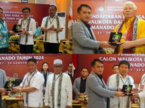 KPU Manado Terima Pendaftaran Empat Bapaslon Pilkada 2024