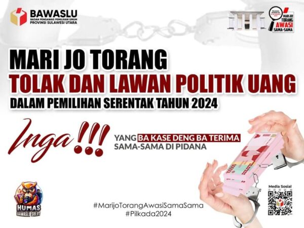 Mari Jo Torang Tolak dan Lawan Politik Uang di Pilkada 2024